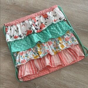 Matilda‎ Jane In the Ruffles Drawstring Backpack Floral Polka Dot